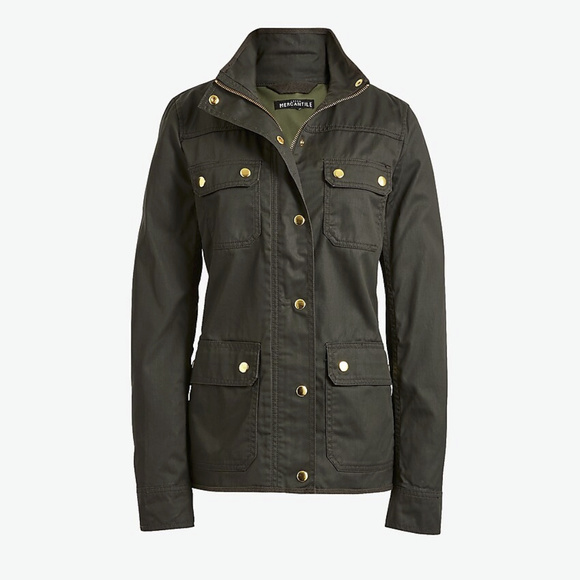 J. Crew Jackets & Blazers - J. Crew Mercantile Resin-Coated Twill Jacket